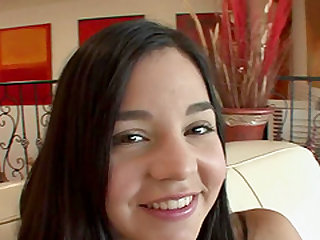 Nadine shows off her furry clam before her fuck buddy buries his face