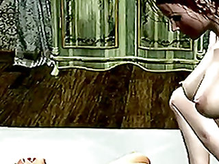 Two hot lesbians have naughty fun in a luxury villa